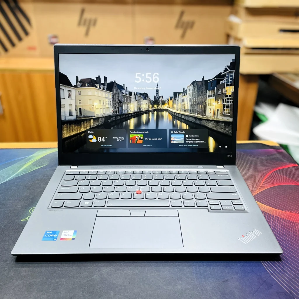 Lenovo ThinkPad T14s Gen 2 Metal Body Laptop – Intel Core i5 11th Gen, 8GB RAM, 512GB SSD, Premium Silver Business Laptop with Windows 11 Pro